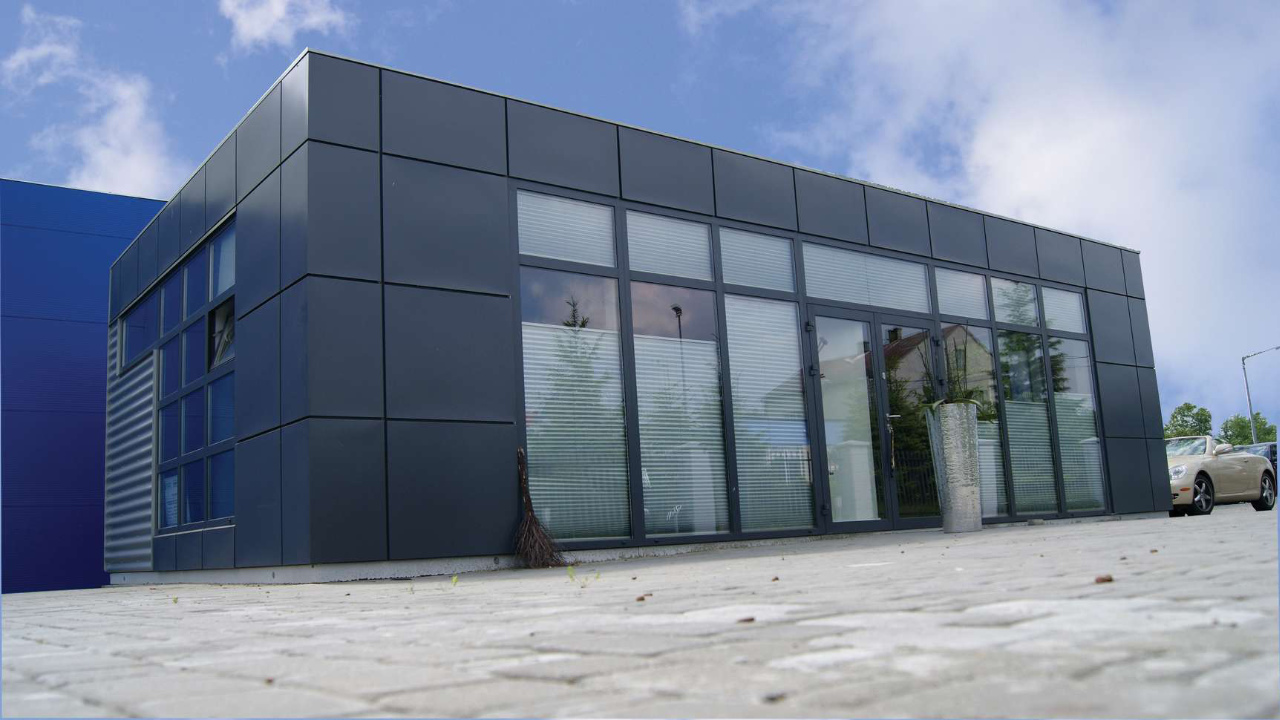 Kontorspaviljong, tryckeriets kontor Jatne 66 m² - vy 2