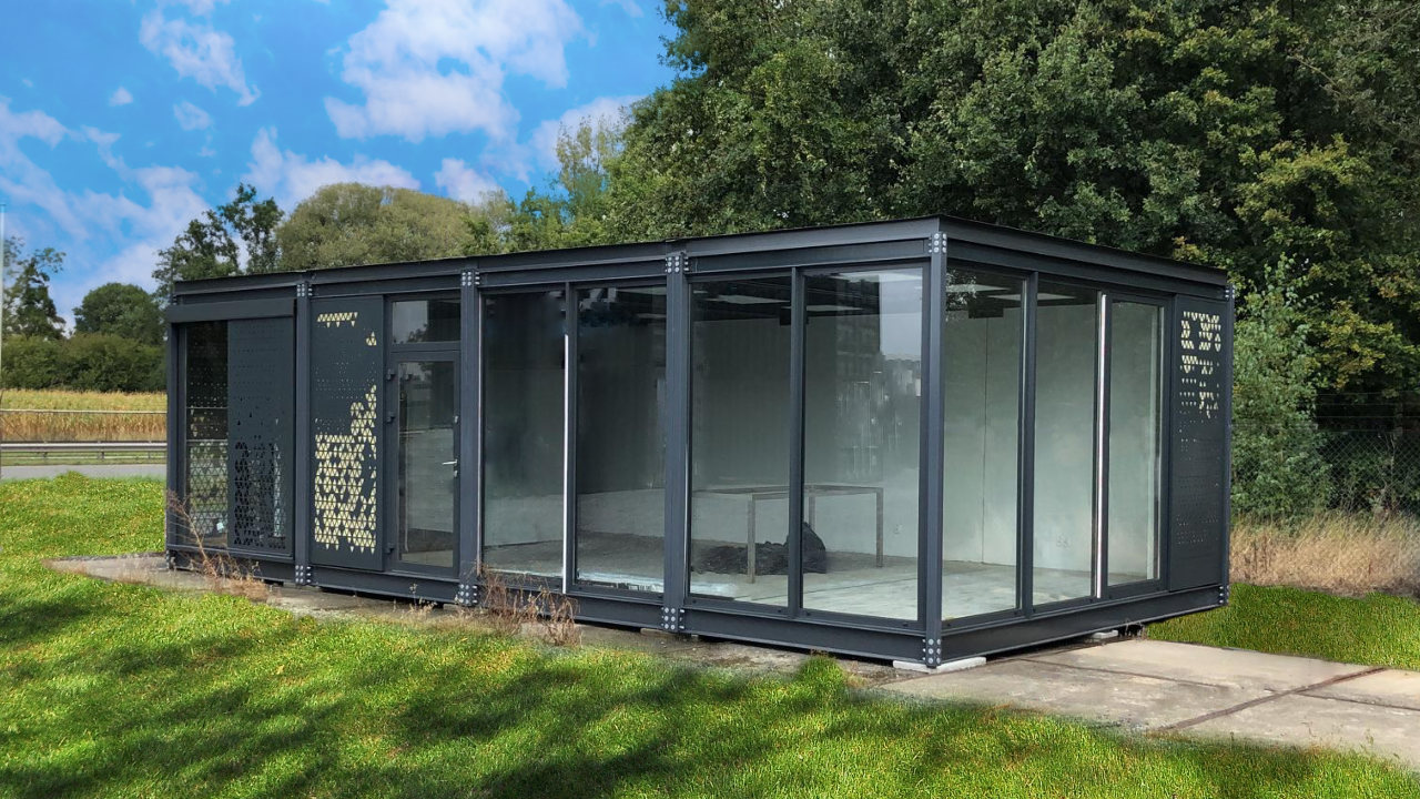 Kontorspaviljong, DS Units kontor 50 m² - vy 1