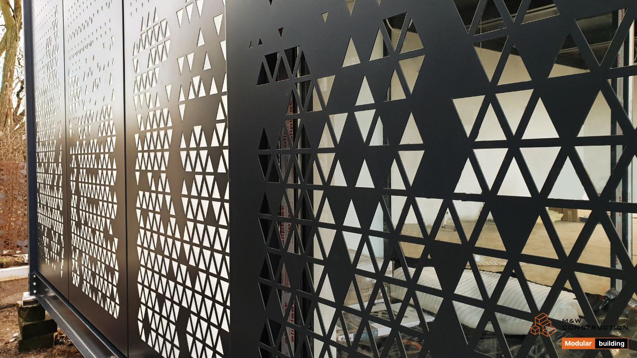 Trädgårdskontor, metallkonstruktion