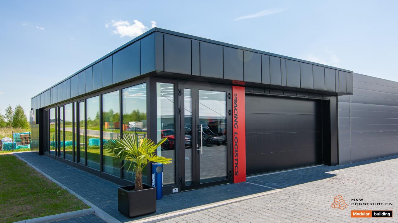 Paviljong, servicecontainer, Racing Logistic