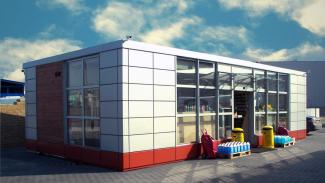 Handelspaviljong Grupa Pegaz märkesbutik 72 m² - vy 1