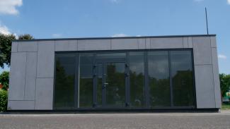 Handelspaviljong Concrete märkesbutik 45 m² - vy 3