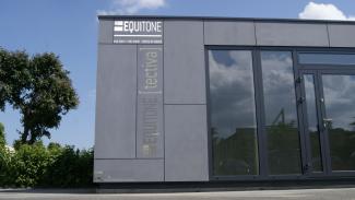 Handelspaviljong Concrete märkesbutik 45 m² - vy 2