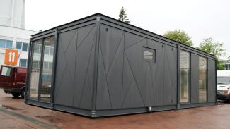Kontorspaviljong Grausch i Grausch Sp z o. o. märkesbutik 50 m² - vy 2