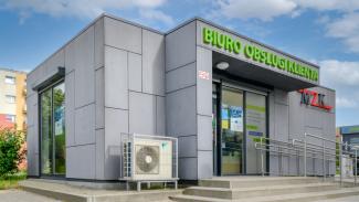 Servicepaviljong, informationspunkt MZK Piła 45 m² - vy 2