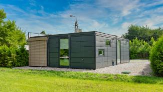 Industripaviljong, SGI försäljningskontor 75 m² - vy 2