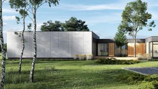 Kontorspaviljong 306 m² - visualisering 1