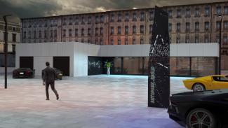 Nytt projekt ZEZ Automotive-paviljong - visualisering - 2