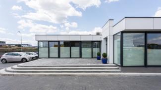 Kontorspaviljong, Emeco kontor 198 m², Emeco logotyp - vy 19