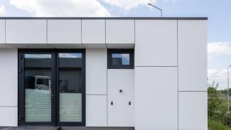 Kontorspaviljong, Emeco kontor 198 m², Emeco logotyp - vy 20