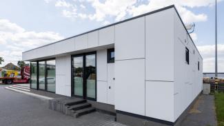 Kontorspaviljong, Emeco kontor 198 m², Emeco logotyp - vy 21