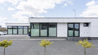 Kontorspaviljong, Emeco kontor 198 m², Emeco logotyp - vy 22